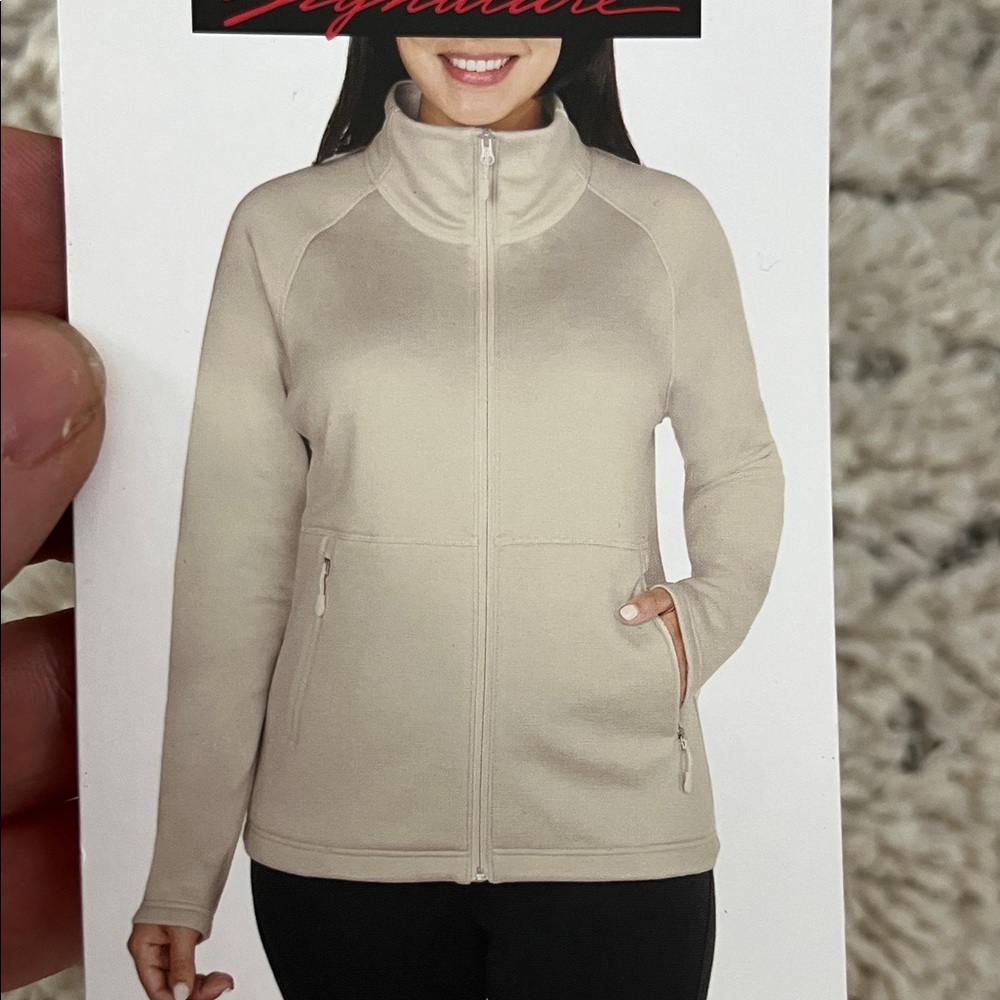 Kirkland Signature Cream Full-Zip Sweatshirt